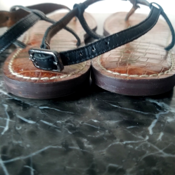 Sam Edelmen Thong Leather sandals in black,brown size 8 - Picture 6 of 12